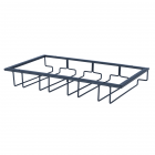 Glazenrek plafond 4 rijen - zwart