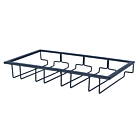 Glazenrek plafond 4 rijen - zwart