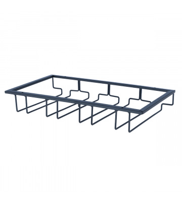 Glazenrek plafond 4 rijen - zwart