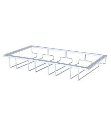 Glazenrek plafond 4 rijen - zilver
