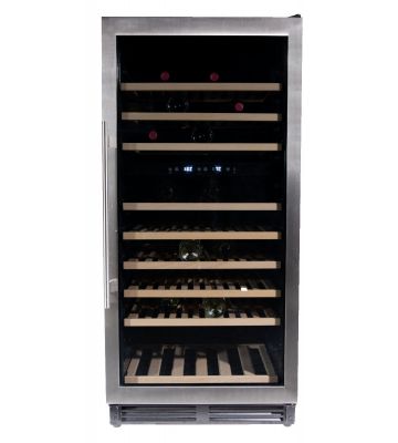 Wijnklimaatkast Premium met RVS glazen deur - 110 flessen | Wijnklimaatkast.nl - wijnkast - witte wijn - rode wijn - wijnkoeler - wijn koeler - wijn bewaren - wijn opbergen - wijnrekken - wijn rekken