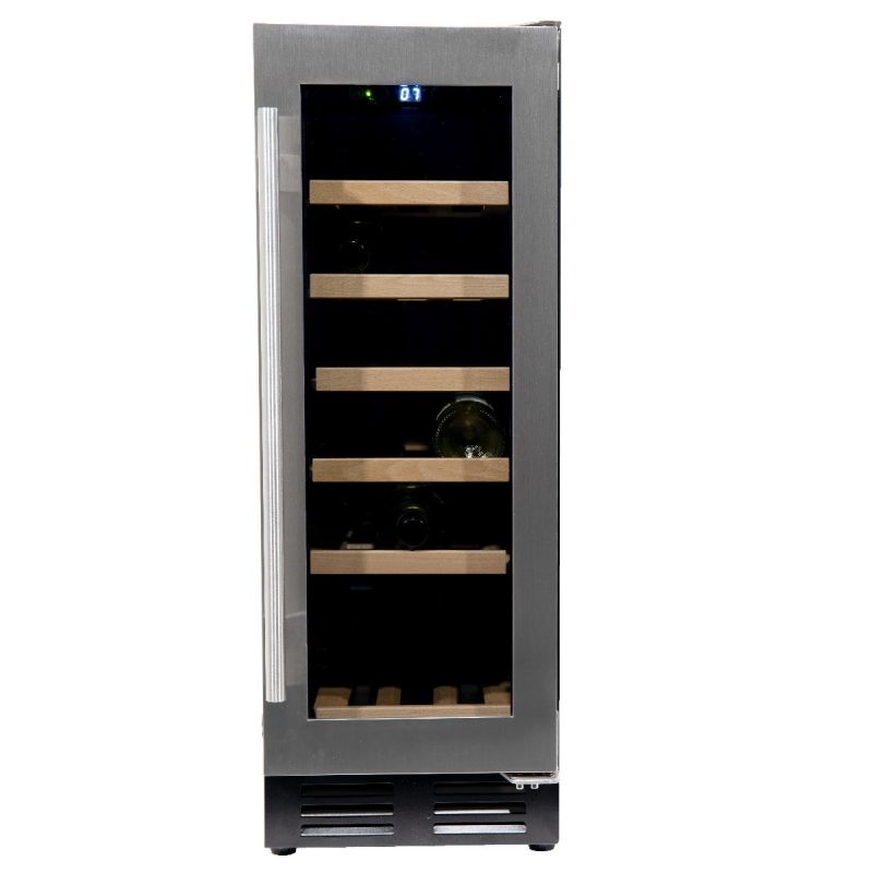 Vinata Tenibres wijnkoelkast- glazen deur met RVS rand - 18 flessen